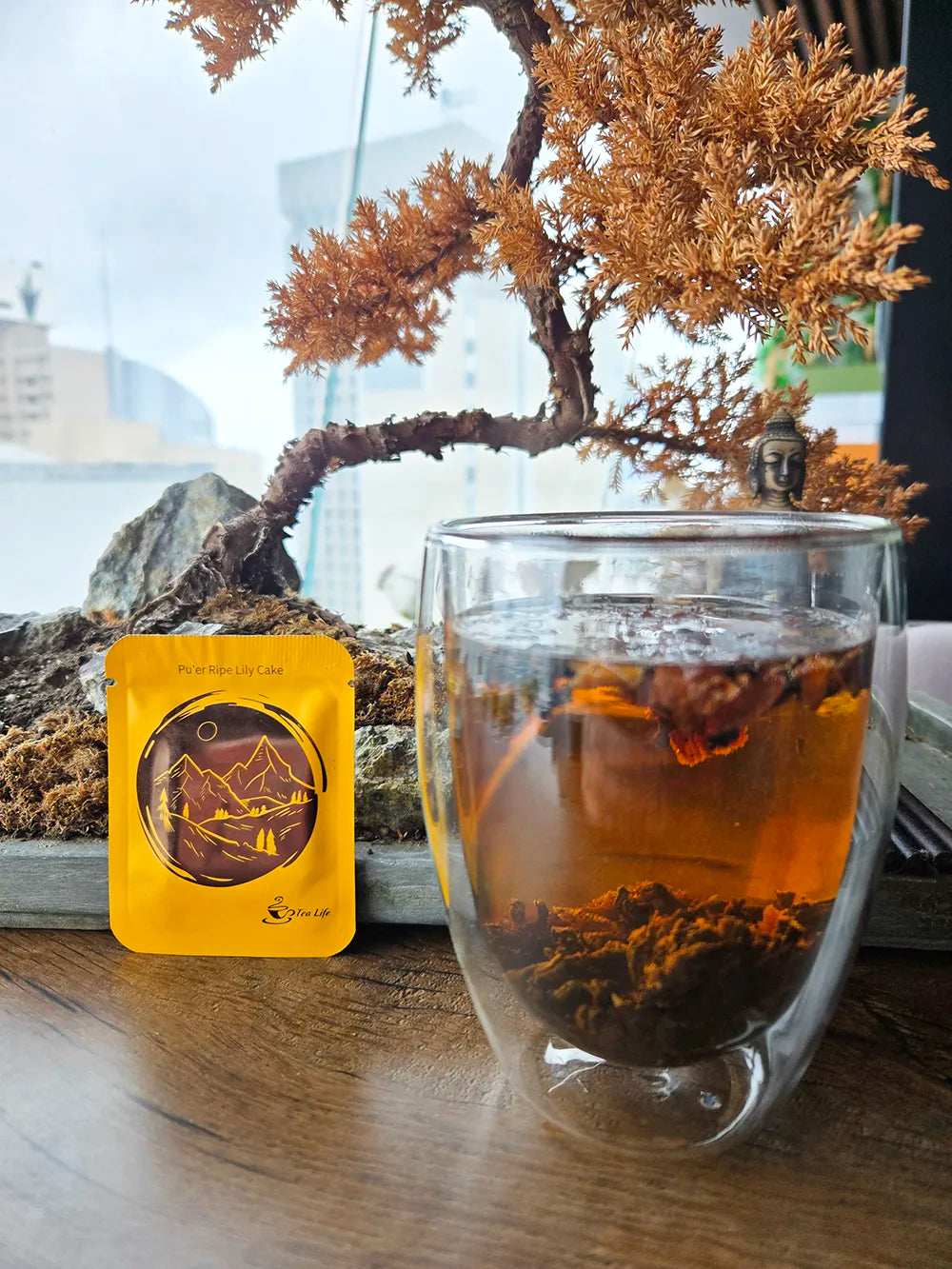 Pu-erh Ripe Lily Tea Cake