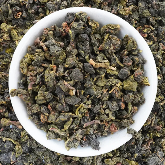 taiwan spring oolong tea top view