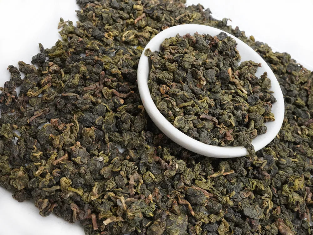 angle view of taiwan oolong spring tea